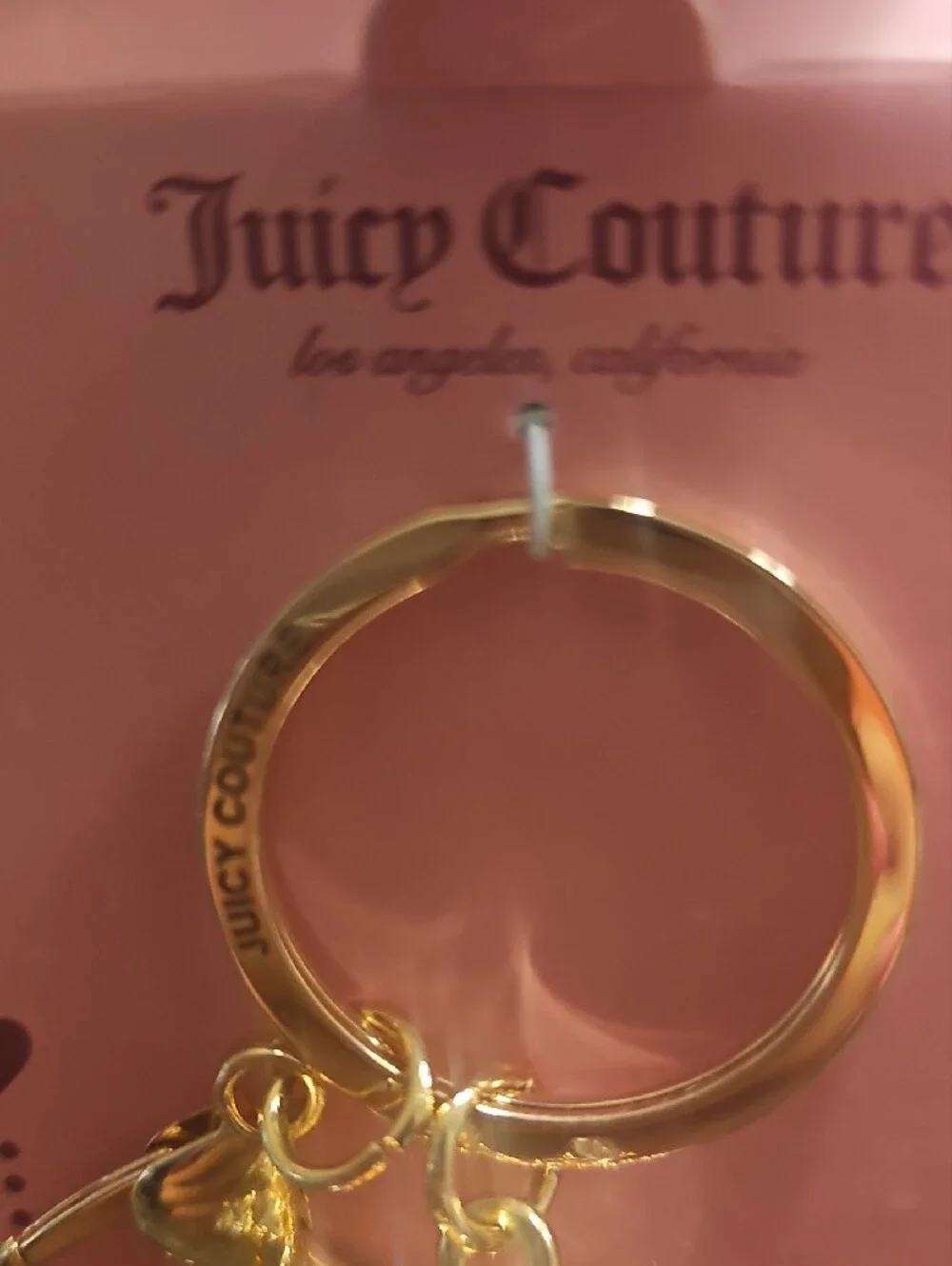 Juicy Couture Gold Crystal Crown Key Ring